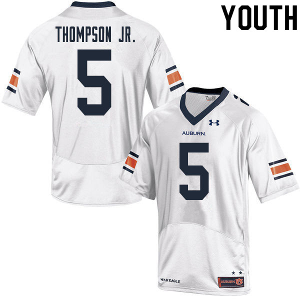 Youth Auburn Tigers #5 Chris Thompson Jr. White 2020 College Stitched Football Jersey